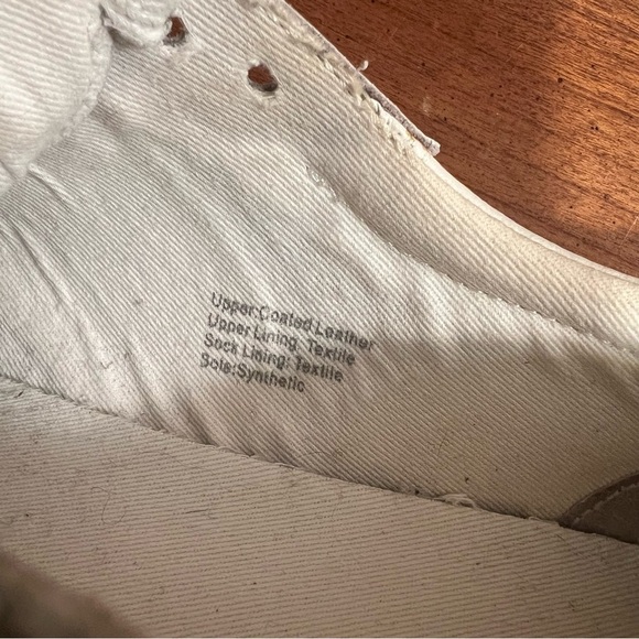 Madewell White and Tan Leather Basketball Sneakers 9 - Picture 4 of 5